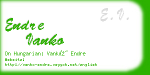endre vanko business card